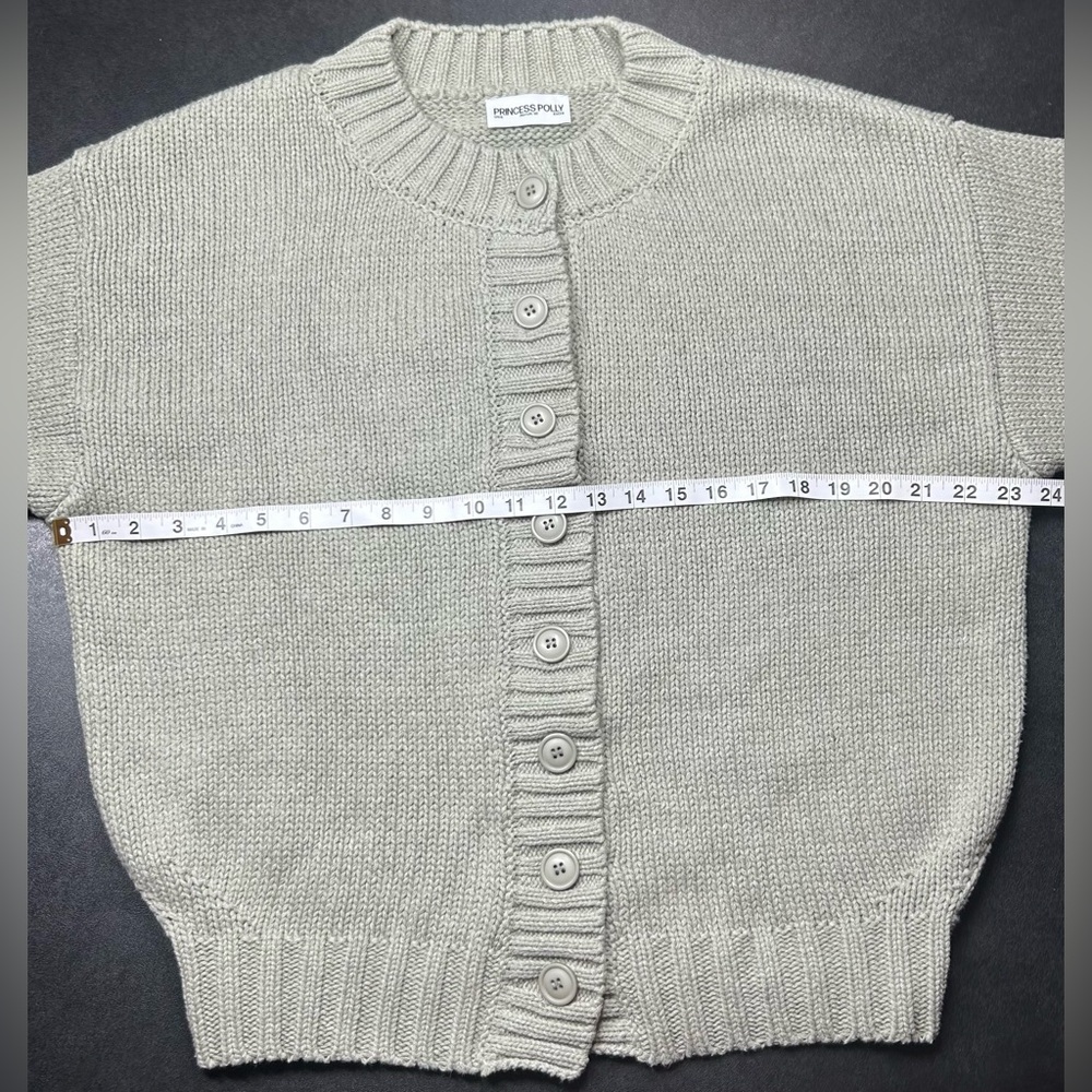 Princess Polly Size 6 Grey Edern Button Up Cardigan - Picture 5 of 6
